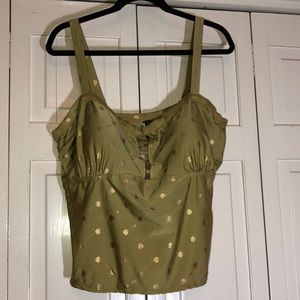 Coogi Swim Tankini Top Gold Coogi Symbol throughout SZ 3X